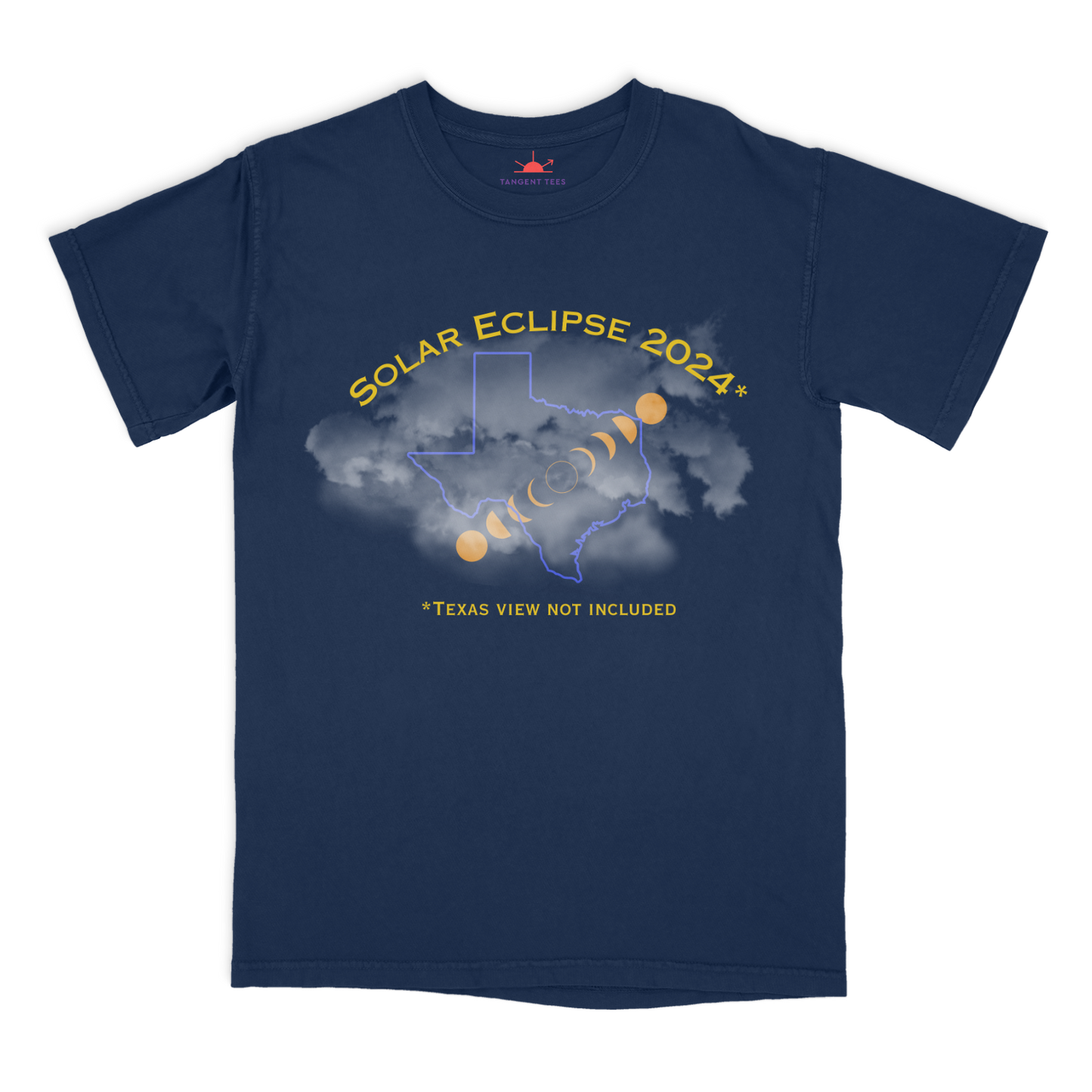 Texas Cloudy Solar Eclipse Tee - Tangent Tees
